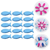 SEWACC 100pcs Fish Wood DIY Crafts Cutouts Wooden Fish Shaped Hanging Ornaments Unfinished Wood Signs Sea Animals Ornaments for Wedding Birthday SEWACC