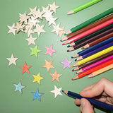 HADDIY 1 Inch Small Wooden Stars for Crafts,200 Pcs Unfinished Wood Star Cutouts Ornaments for Wooden Flags Making and Art Craft HADDIY
