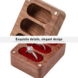 Always & Forever Ring Box 3 Slot for Wedding Ceremony Engagement Valentine's Day Birthday Ring Bearer Box Walnut Wooden Ring Box Engrave Wedding Ring Roycraft