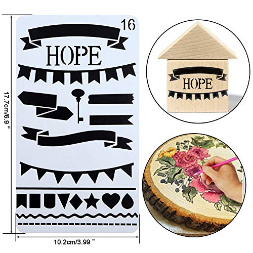 Pannow 65 Pcs Wood Burning Kit,Professional Soldering Iron Tips and DIY Drawing Template Carving Engraving Craft Tools for Woodworking, Leather Pannow