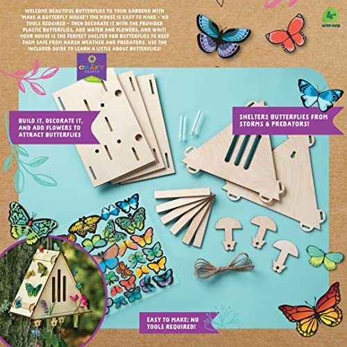 PlayMonster AW118 Make a Butterfly House Craft-Tastic - WoodArtSupply