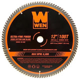 WEN BL1200 12-Inch 100-Tooth Carbide-Tipped Ultra-Fine Finish Professional Woodworking Saw Blade for Miter Saws and Table Saws, Silver WEN