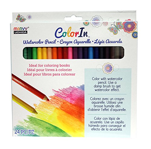 UCHIDA Colorin Watercolor Pencil Set Art Supplies, Assorted - WoodArtSupply