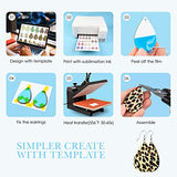 HTVRONT Sublimation Wood Earring Blanks Bulk - 50 Pcs with Blue Protective Film - Unfinished MDF Teardrop Earrings for Sublimation Printing with HTVRONT