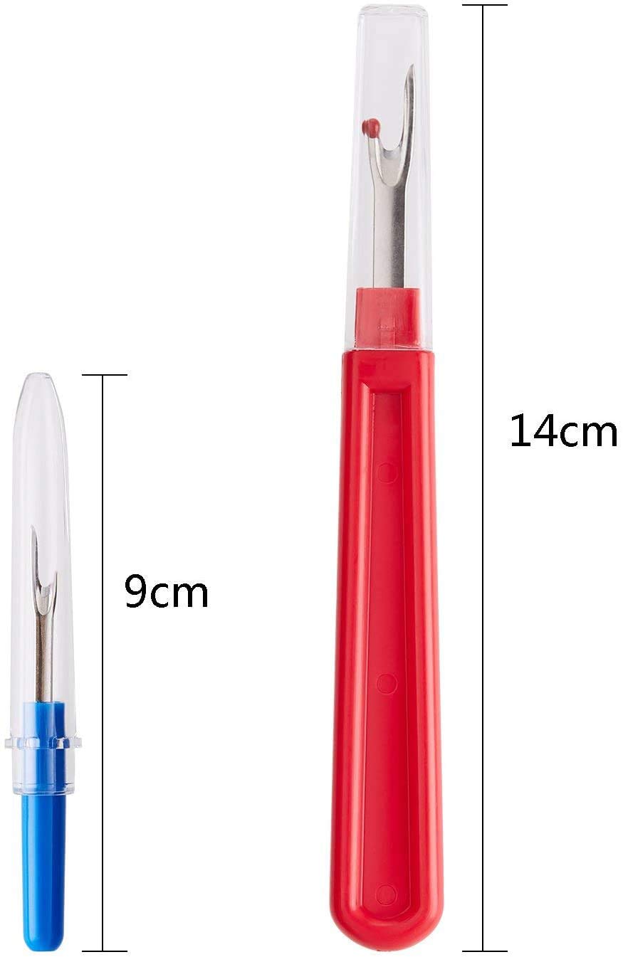 Seam Ripper and Thread Remover Kit,2 Big and 2 Small Sewing Stitch Thread Unpicker and 1 Sewing Trimming Scissor Nipper Tool for Thread CampTek