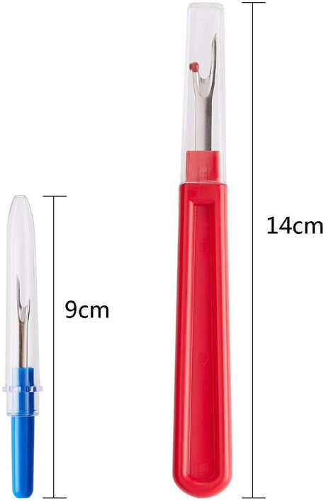 Seam Ripper and Thread Remover Kit,2 Big and 2 Small Sewing Stitch Thread Unpicker and 1 Sewing Trimming Scissor Nipper Tool for Thread CampTek