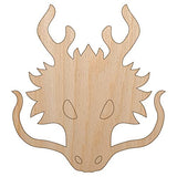 Asian Dragon Head Unfinished Wood Shape Piece Cutout for DIY Craft Projects - 1/4 Inch Thick - 4.70 Inch Size Sniggle Sloth