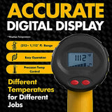 Team Z 1800W Heat Gun Kit 212°F to 1112°F(Only °F)- Fast Heating Heavy Duty Hot Air Gun, LCD Display, Overload Protection with 4 Nozzles for Shrink TEAM Z