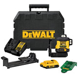 DEWALT 20V MAX Laser Level Kit, Cross Line Laser, 3x360, Green (DCLE34031D1) DEWALT