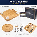 VAREZZA Charcuterie Boards Gift Set: Large Charcuterie Board, Bamboo Cheese Board - Unique Valentine Gifts for Women 23 Entertaining Accessories, VAREZZA