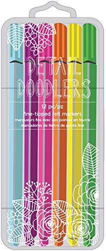 American Crafts Fine Felt Tip Markers- Brights, Markers Detail Doodlers Felt Tip Markers Fine Tip Craft Markers Markers For Crafting Markers Set American Crafts