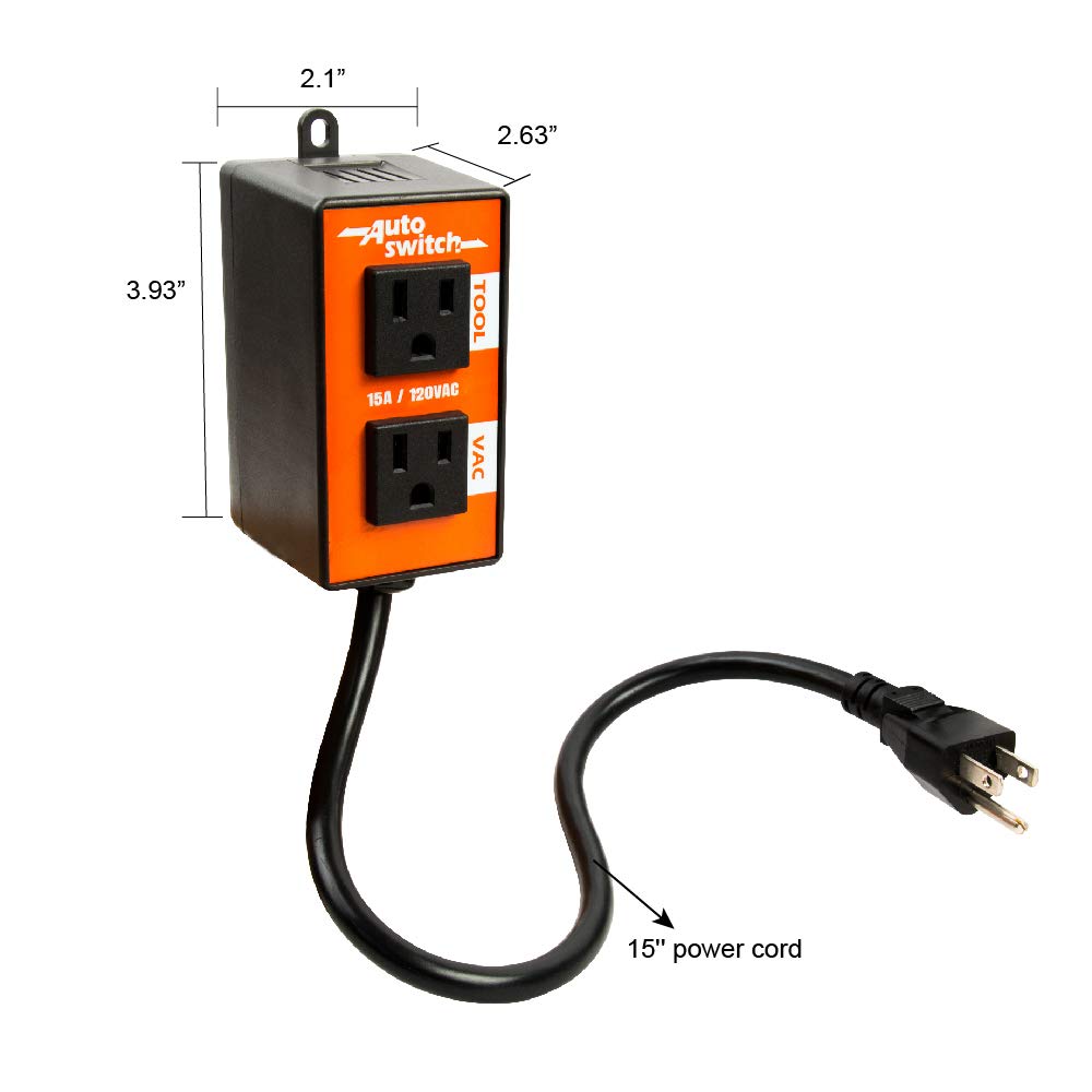 O'SKOOL Automatic Vacuum Switch Allows Power Tool to Turn Vacuum/Accessory on and Off Automatically O'SKOOL