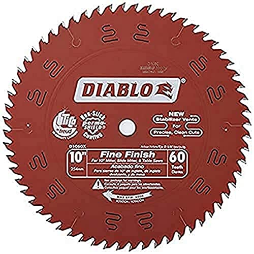 Diablo by Freud D1060X 10" x 60 Tooth Fine Finish Saw Blade Freud