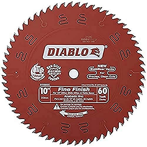 Diablo by Freud D1060X 10" x 60 Tooth Fine Finish Saw Blade - WoodArtSupply