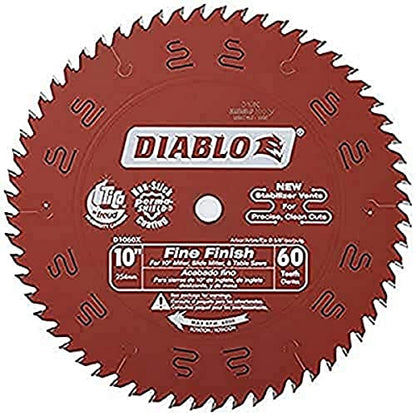 Diablo by Freud D1060X 10" x 60 Tooth Fine Finish Saw Blade - WoodArtSupply