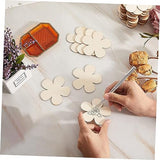 MAGICLULU 20pcs Coasters Crafts Wood Slices Unfinished Wood Chip Wood Blanks Blank Wood Chip Wood Craft Supplies Wood Chip for DIY Wood Flower Slices MAGICLULU