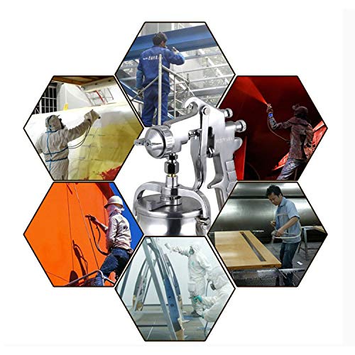 ZHONG AN Professional Paint Spary Gun, High Pressure Siphon Feed Spray Gun with 1000cc Cup, Nozzle Tip Size 3.0mm for Automotive, Household and ZHONG AN