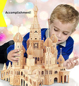 Puzzled 3D Puzzle St. Petersburg Church Wood Craft Construction Model Kit, Educational DIY Wooden Toy Assemble Model Unfinished Crafting Hobby Puzzle Puzzled
