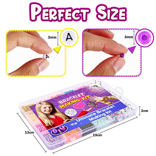 FUNZBO 10000pcs, 20 Colors 3mm Glass Seed Beads - Friendship Bracelet Kit, Beads for Bracelet Making Kit & Jewelry Making Kit, Gifts, Crafts for FUNZBO