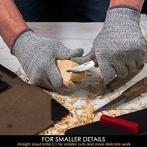 BeaverCraft Deluxe Wood Carving Tools Kit S19x - Wood Carving Knife Whittling Kit Wood Carving Whittling Knife Set with Leather Strop and Polishing BeaverCraft