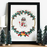 Canlierr 6 Sets Christmas Embroidery Kit with Pattern and Instructions Embroidery Starter Kit Embroidery Pattern Hoop Colored Threads Needlepoint Kit Canlierr