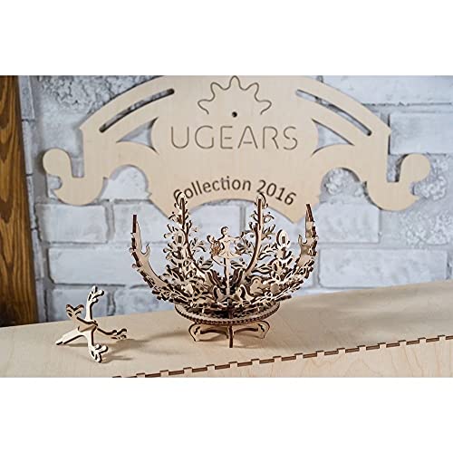 UGEARS Mechanical Flower 3D Wooden Puzzle - Unique Model Kits for Teens and Adults UGEARS