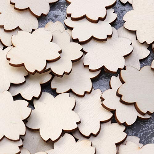 LIOOBO 100pcs Christmas Hanging Pendants Christmas Tree Pendant Hanging Embellishments Xmas Wood Slices Christmas Theme Hanging Pendant Ornament - WoodArtSupply