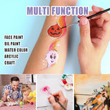 Bowitzki Face Paint Brush Set, 6pcs Artist Brushes for Body Face Painting,Acrylic Painting Watercolor Oil Gouache Bowitzki