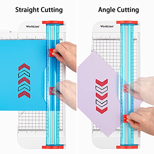 WORKLION Essential Tool Set Assorted: Vinyl Weeding Craft Basic kit and 12 inch Paper Cutter for Weeding Vinyl & Cricut & Silhouettes & Cameos & WORKLION