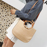 CHGCRAFT 4pcs Round Wood Bag Handle Imitation Bamboo Bag Handles Replacement for Handcrafted Handbag CHGCRAFT