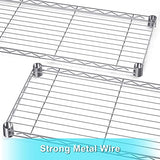 Auslar 5-Shelf Storage Shelves Heavy Duty 5 Tiers Standing Large Shelving Units Adjustable Metal Organizer Wire Rack, 14" x 36" x 72", Chrome Auslar