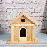 Wooden Bird House, 7.9x7.9x5.9in Bird Houses for Outside Birdhouse for Outside Garden Patio Decorative Nest Box Bird House for Swallow Sparrow Cyrank