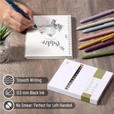 Mr. Pen- Retractable Gel Pens, 12 Pack, Morandi and Vintage Barrels, Black Gel Pens, Fast Dry, Gel Pens Fine Point 0.5mm, Retractable Pens, Cute Mr. Pen