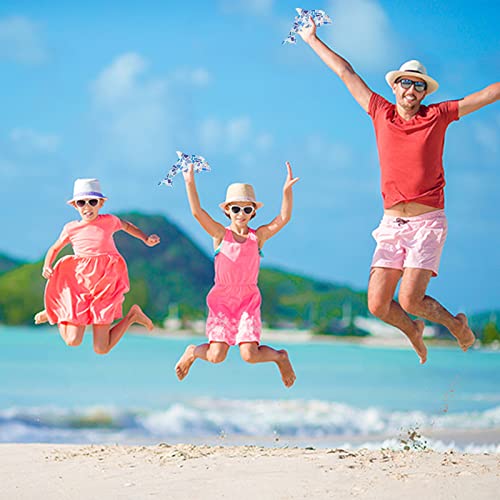 WEBEEDY Make 2 Dolphin Glass Mosaic Kit Creativity DIY Mosaic Glass Kit for Kids Adults Include Glass Mosaic Tiles, Wooden Chips, Ribbon WEBEEDY