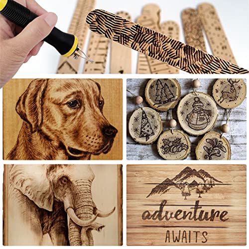 FIRElood Wood Burning Tool, Wood Burner kit Pen 25~750℃, Wood Burning kit with Digital Thermometer Temperature Adjustable Temperature, 1 pyrographic FIRElood