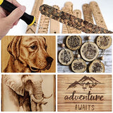 FIRElood Wood Burning Tool, Wood Burner kit Pen 25~750℃, Wood Burning kit with Digital Thermometer Temperature Adjustable Temperature, 1 pyrographic FIRElood