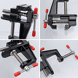 Eyech Mini Table Clamp Portable Work Bench Vise, Small Bench Vice Aluminum Miniature Jewelers Hobby Clamps Craft Repair Tool Eyech