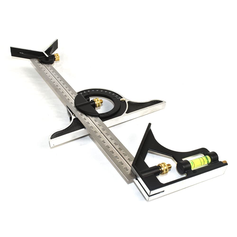 Big Horn 19571 12 Inch Combination Square Set Includes Protractor BIG HORN