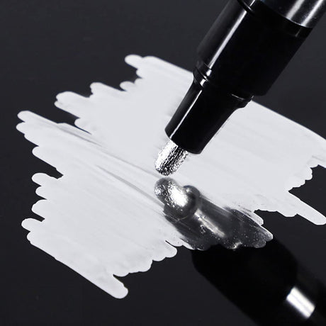 Liquid Mirror Chrome Marker, 3PCS DIY Silver Liquid Chrome Oil-based Paint Marker Pen for Any Surfac PeaMirmy