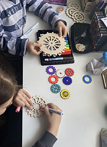 Wooden Gear Set up to 5.9" Unfinished Crafts & Decorations Steampunk Design DIY Paint the Gears Craft Supplies WoodArtSupply
