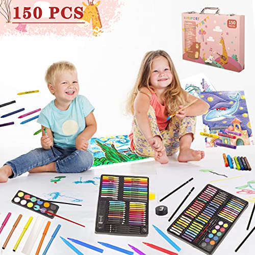 Toys & Activity :: Kinspory 150Pc Art Set with Sketch Book, Coloring Art  Kit Drawing Art Supplies Case, Markers Crayon Colour Pencils for Budding  Artists Kids Teens Boys -Black