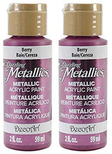 DecoArt Dazzling Metallics Acrylic Colors (2 Pack, Berry) DecoArt