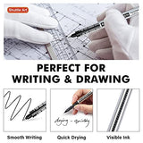 Shuttle Art School & Work Supplies Bundle, 30 Pack(10 black 10 blue 10 red) Liquid Ink Rollerball Pens, 0.5mm Extra Fine Point, Quick Drying for Shuttle Art