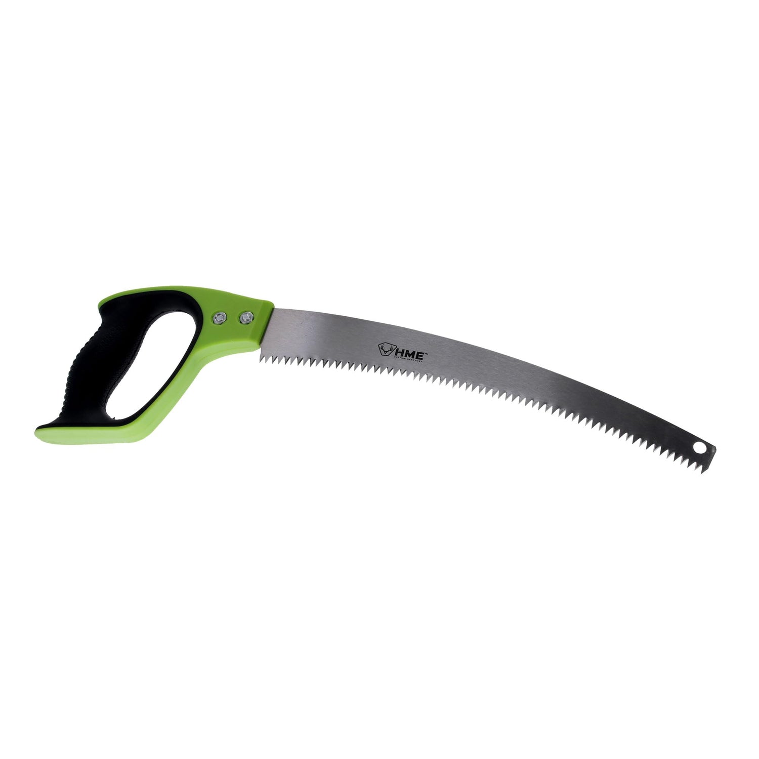 HME 12" Curved Steel Blade Hand Saw with Scabbard for Hunting, Camping, Backpacking, Gardening, Pruning HME