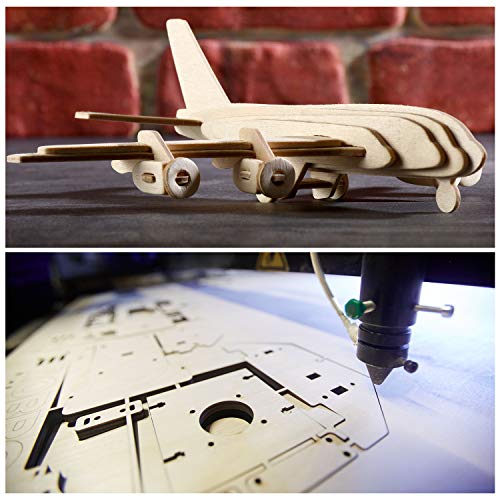 Pack of 10 Balsa Wood Sheets, Thin Balsa Wood Sheets, Unfinished Plywood Board for House Planes, DIY Boat Model Projects (200 x 100 x 1.5 mm) Blulu