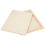 SOUJAP 8 Pack 9 x 12 Inch Wood Canvas Board, Unfinished Wooden Flat Panels, Wood Cradled Framed Canvas for Painting Craft Art SOUJAP