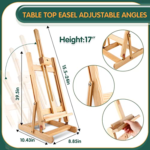 ESRICH Acrylic Paint Set,64PCS Painting Supplies with Wooden Easel,Paint Brushes,36Colors Acrylic Paint, Canvases,Palette,Paint Knives Etc,Painting ESRICH