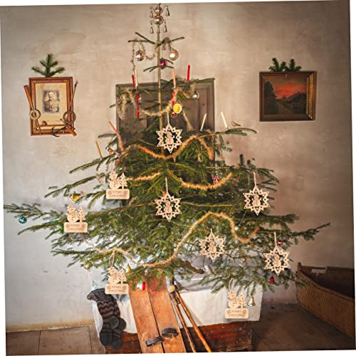 ABOOFAN Christmas Carved Wooden Slice s en Unfinished Wooden Star Ornament ABOOFAN