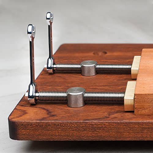 2 Pack Bench Dog Clamp Dog Hole Clamp with 4 Pack Bench Dogs Woodworking 3/4 Inch Adjustable Workbench Stop Stainless Steel Brass (19mm) DDWT