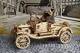 UGEARS Classic Model Car Kit - 3D Puzzles for Adults and Kids with Folding Roof and Functional 4 Cylinder Engine - Model Car Kits for Adults 3D UGEARS